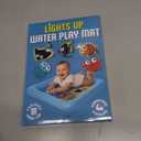 SplashEZ Lights Up Tummy Time Water Mat for Babies, Large Baby Water Mat Tummy Time for Sensory Play with LED Glowing Fishes, Inflatable Fun Play Pad for Infants & Toddlers 3 to 36 mo