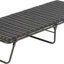 Coleman ComfortSmart Glamping Cot with Sleeping Pad Folding Steel Cot with Thick Mattress Pad for Comfortable Sleeping Deluxe Size for Big & Tall Adults