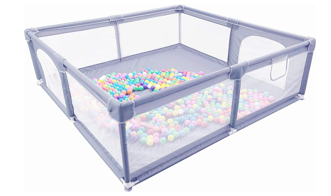 Gaorui Large Kids Baby Ball Pit - Portable Indoor Outdoor Baby Playpen Toddlers Children Safety Play Yard Fun Activities Popular Toys (Not Includes Balls)