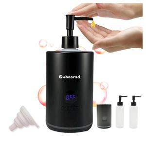 Massage Oil Warmer heater,massage Oil Warmer for Massage, lotion Oil Warmer for Spa, Salon and Barber Shops,with 2 Oil Bottle Dispenser,with 1 White funnel,Temperature control,Atmosphere lights,Black