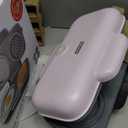 Dash MultiMaker® Double Mini Maker System - Dual Ceramic Nonstick Cooking Surfaces - Built-In Cord Wrap - Makes 4-Inch Waffles - Lavender, 4 Plates