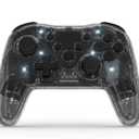 Wireless RGB Controller, Full Motion Control Gamepad, Customizable Paddle Buttons, Rechargeable Battery, Translucent