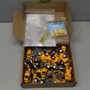 Meooeck 24 Set Small Construction Cars Vehicles with Gifts Cards Set, Mini Construction Vehicles with Valentine's Greeting Cards for Classroom Prizes Classroom Exchange Gift(Cloud Style)