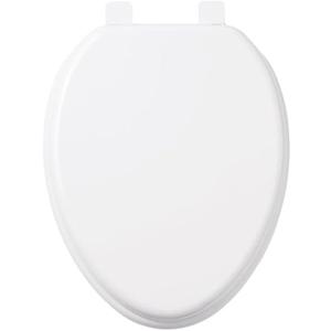 Signature Hardware 447334 Elongated Closed-Front Toilet Seat And Lid with Soft Close and Quick Release