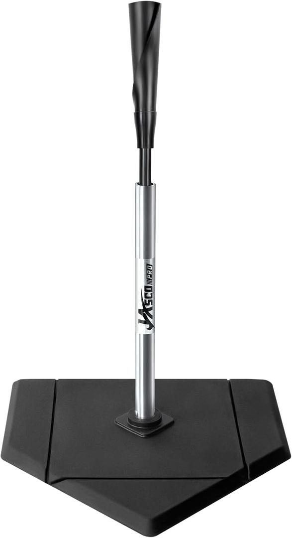 JASCOPRO Portable Baseball Batting Tee, Height Adjustable from 25-37 inch Hitting Tee for Baseball and Softball,Premium Baseball Tee with Rubber Top,Alumium Pole,Metal Base for Kids/Youths/Adults