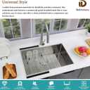 27 Inch Undermount Kitchen Sink - Delironexu 16 Gauge Stainless Steel Sinks, 27''x18'' Single Bowl Kitchen Sinks, Undermount Sink with 4 Accessories, 27x18x9 Single Bowl Undermount