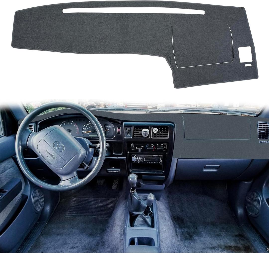 Dashboard Cover Dash Cover Mat Pad Custom Fit for Toyota Tacoma 1998 1999 2000 2001 2002 2003 2004 (Dark Gray)