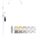 Half Moon Light for Lash Tech, Flexible Lash Lamp with Phone Holder for Eyelash Nail Art Tattoos Skincare, 5 Color Temperatures & Brightness Setting LED Floor Lamp Esthetician Light