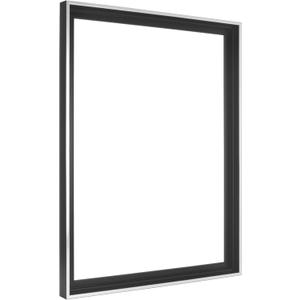 MCS Canvas Float Frames 18x24 Canvas Black & Silver Frame, Vertical & Horizontal Wall Hanging Large for Canvas Paintings (1-Pack)