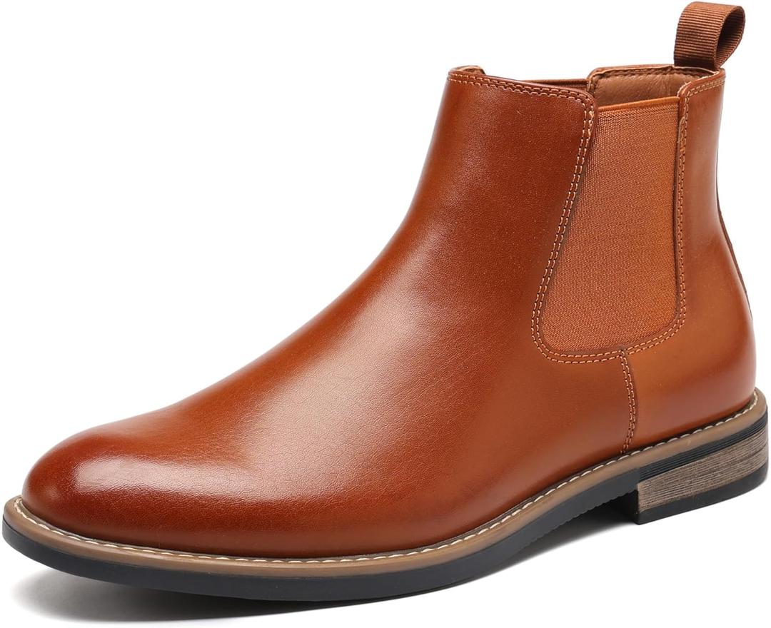 DECARSDZ Men's Chelsea Boots Casual Classic Comfy Slip-On Suede Chukka Mens Ankle Boot (9.5, Brown-1029)