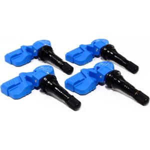 Set of 4 ITM TPMS 433mhz Tire Pressure Sensors for Mercedes Replaces 0009050030 0009057200 0009054100 w/Black Rubber Valve Stems