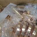 Nitial 8 Pcs 5 Arm Crystal Candelabra Centerpieces for Table 27 Inch Retro Victorian Crystal Candle Holders Bowl Table Centerpieces Decor for Wedding Banquet Valentine Dinner Party Event (Gold)