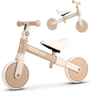 Toddler Balance Bike Toys for 2 Year Old Boys Girls, Baby Balance Bike with Adjustable Seat & Handlebar, No-Pedal Training Bike, Pre-School First Riding on Toys, Best Birthday Gifts for Kids (Brown)