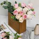 Roses Artificial Flowers - 30 PCS Pink Fake Silk Rose with Stems Bulk Faux Floral Arrangement for DIY Wedding Bouquet Bridal Shower Table Centerpieces Home Party Decor - Pink White