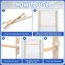 Leinuosen Doorway Pull-up Bar Sets Adjustable 5 Levels Wooden Doorway Pull-up Bar and 2 Door Frame with 6 Sets of Screw-in Heavy-duty Door-mounts to Fits 118cm