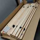 Signature Design by Ashley Twin Wooden Bunkie Board Roll Slats, .56 Inch Mattress Support