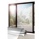 Window Privacy Film One Way Daytime Privacy Static Cling, Mirror Vinyl Roll Heat Control Anti UV Window Tint for Home and Office,Non-Adhesive Window Film,Silver, 35.43" x 78.7"