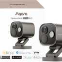 Aqara 4MP Camera Hub G5 Pro WiFi, True Color Night Vision Security Camera Outdoor, 2.4/5Ghz WiFi, HomeKit Secure Video, Thread Border Router, Local Detection, Thread/Zigbee, Supports Alexa,Google Home (Gray - Wi-Fi Version (No PoE Support))