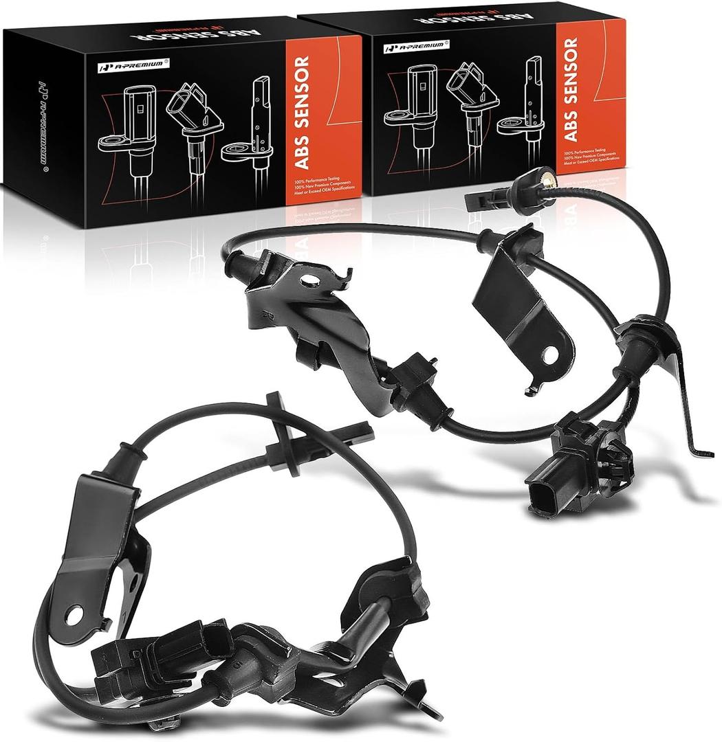 A-Premium 2PC Set Front ABS Wheel Speed Sensor Compatible with Honda, Acura Models - Accord 2008-2012, TSX 2009-2012 - Front Driver and Passenger Side, Replace# 57450-TA0-H01, 57455-TA0-A01