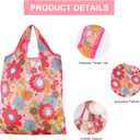 Merkaunis 35 Pack Reusable Floral Grocery Bags Foldable Grocery Bags Machine Washable Bags Grocery Bag Reusable Shopping Bag Waterproof Reusable Groceries Bag Packable Shopping Bag for Shopping
