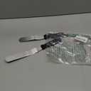 Angled Icing Spatula, Stainless Steel Offset Spatula, Cake Spatula Set of 2 Black 6, 8 inch Blade