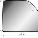 Replacement Passenger Right Side Door Towing Mirror Main Big Glass Flat Heated with Back Plate and BLIS for Ford F-150 F 250 F-350 F-450 F-550 from 2015 to 2024