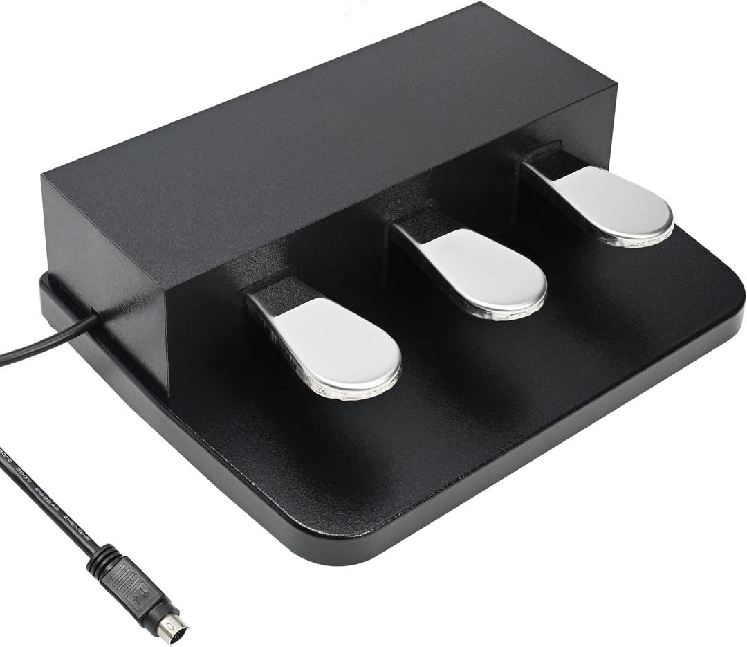 3 Piano Pedal for Yamaha Keyboard, 3-Pedal Unit for LP-5A P85 P95 P48 P105 P115 Digital Piano Keyboard, Soft/Sostenuto/Sustain Pedals