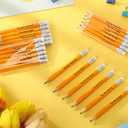 2 x Spakon 24 Pack Inspirational Golf Pencils Mini Half Pencils Bulk with Eraser from Teacher Rainbow Colorful Pencil for Kid Motivational Sharpened Pencil Classroom Gifts (Yellow)