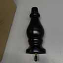 9 inch / 22cm Wooden Furniture Legs with Casters Wheels, Pack of 4 Classic Black Solid Wood Round DIY Replacement Bun Feet for DIY Project Sofa Couch Cabinet Ottoman Bed Riser