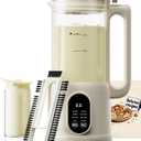 8-in-1 Automatic Nut Milk Maker Machine, 34oz Heated Plant-Based Milk Machine with Auto-Clean, 10-Blade System for Creamy Almond, Oat, Soy & Dairy-Free Milk, 12H Timer