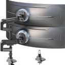 Dual Monitor-Arm Heavy-Duty for 17-49-inch Screens - Premium Vertical Stacked Dual Monitor Arm Desk Mount for Ultrawide Screens up to 44lbs, Fully Adjustability, VESA 75/100 mm, Black