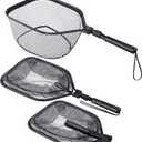 PLUSINNO Fly Fishing Net, Bass Trout Landing Net, Folding Fishing Nets Fresh Water, Safe Fish Catching or Releasing