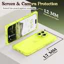 Rectangle Case Compatible for iPhone 15 Pro, Full Camera Protection & Reinforced Corners TPU Cushion Clear Cover, Shockproof Silicone Phone Case for Women Girls (iPhone 15 Pro, Yellow)