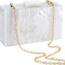 Gets Acrylic Clutch Purses for Women with Marbling Purses and Handbags Elegant Banquet Evening Crossbody Bag