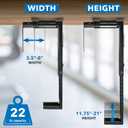 Mount-It! CPU Under Desk Mount Bracket - Computer Tower Wall and Under Counter Holder, 360 Degree Swivel Adjustable Height and Width Wall-Mountable