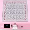 M - DustPro Cordless Rechargeable Nail Dust Collector | 45K RPM Powerful Suction | Ultra-Quiet Brushless Nail Vacuum with Reusable Filter | Professional & Home Salon Use (Pink)