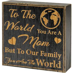 Mom Gift Sign - Handmade Wooden Quote Plaque for Mothers Day, Birthday, Christmas - Wall or Tabletop Home Decor,Best Mom Ever Wood Bead PlaqueMothers Day Gifts from Son Daughter