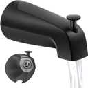 Dreyoo Universal Bathroom Tub Spout Compatible with Westbrass E531D-1F-62, Fits 4 Inch Reach Wall Front Mount Tub Spout with Shower Diverter 1/2'' IPS Inside Thread Bathtub Faucet(Matte Black)