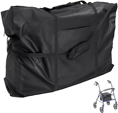 Hengme Rollator Walker Travel Bag - Waterproof Wheelchair Bag for Folding Walker Wheelchair Transport Chair Portable Large Duffel Bag Carry Case for Car Traveling (39" Lx16 Wx32 H)