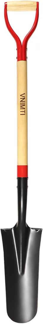 Spade Shovel,Transplanting SpadeDrain Spade,Spade Shovels for Digging,Sharp Shooter Shovel or Spade,45Inch,Stell D-Grip,Wooden Handle