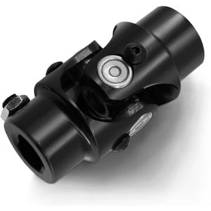 3/4" Round X 3/4" DD Black Steering Universal Joint Single U Joint Shaft,Total Length: 83mm (3-1/4")