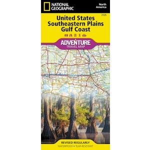 United States, Southeastern Plains and Gulf Coast Map (National Geographic Adventure Map, 3125)