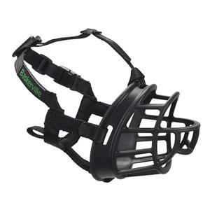 Baskerville ULTRA Muzzle - Patented Humane Design, Breathable, Dog can Pant and Drink, Adjustable, Padded, Dog Training Muzzle for Large Dogs, Prevents Biting, Wildlife Scavenging (Size 5, Black)