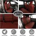 EKR Rav4 Seat Covers Custom Fit for Toyota Rav4 (Hybrid) SE/XSE 2026,Car Seat Cover Full Set for SUV,Factory-Style Interior Upgrade, Easy-Wipe Protection,Faux Leather(Burgundy)