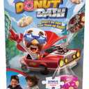 Goliath Donut Dash Game w/ 24pc Puzzle - Race to Pick Up Matching Donuts, Racecar Does Real Donuts On Table Or Hard Floor - Includes 24-Piece Puzzle