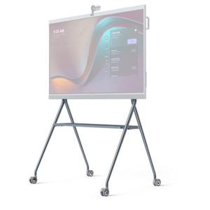 Floor Stand for MeetingBoard 65" Interactive Display, Heavy-Duty Portable TV Cart Mount with Accessory Shelf and Locking Casters