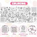 2 x Easter Giant Coloring Poster 71 x 31 Inch Jumbo Paper Coloring Activity Poster Oversized Coloring Table Cover for Kids Family Classroom Easter Party Games Decorations