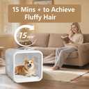 Ultra-Quiet Pet Dryer Box for Cats and Small Dogs - 360 Fast Drying, Adjustable Temperature, Transparent Design, Stress-Free Hands-Free Grooming Solution