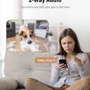 2K Pet Camera Treat Dispenser, 360View Dog Camera with Phone App, 5G&2.4G WiFi 2-Way Talk Pet Cam Indoor for Cats Remote Treat Tossing, Motion Alerts, Auto Tracking (White)