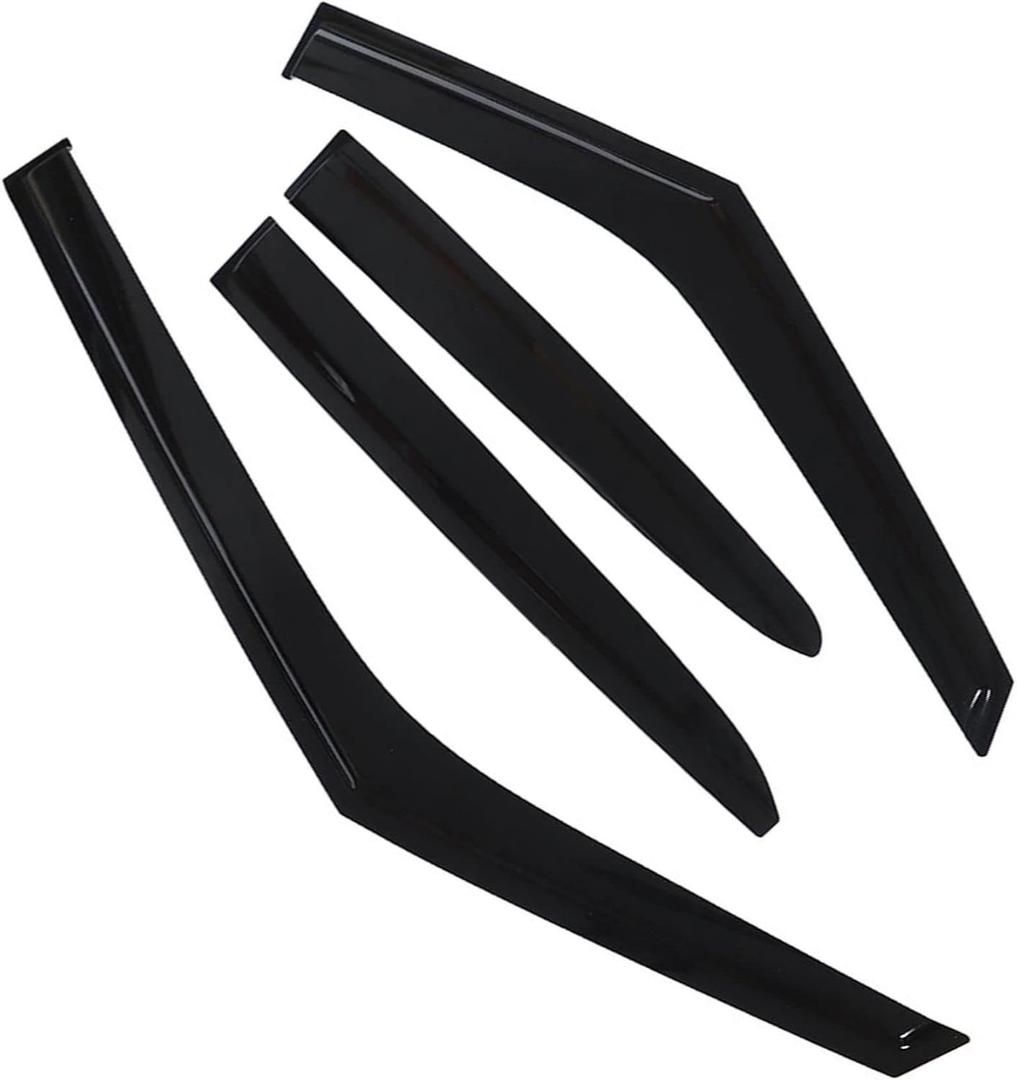 Window Visors Rain Guards Deflectors - 4-Pack Side Window Deflector Vent Shade for Car Windows Tape-On Outside Mount Acrylic Sun Rain Guard Replacement for Veloster 2011-2017